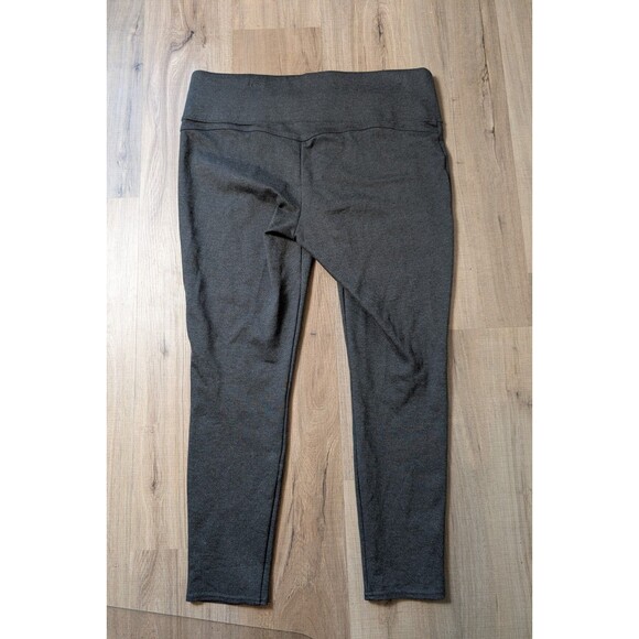 Slim Factor by Investments Plus Size 1X Grey Knit Waistband Leggings Slimming - Picture 4 of 12